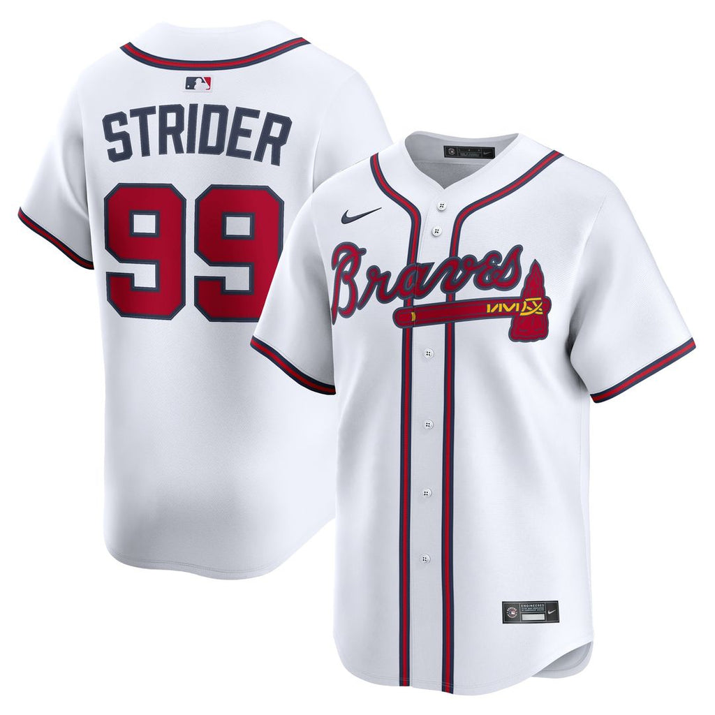 Atlanta Braves Spencer Strider Home Limited Jersey - White