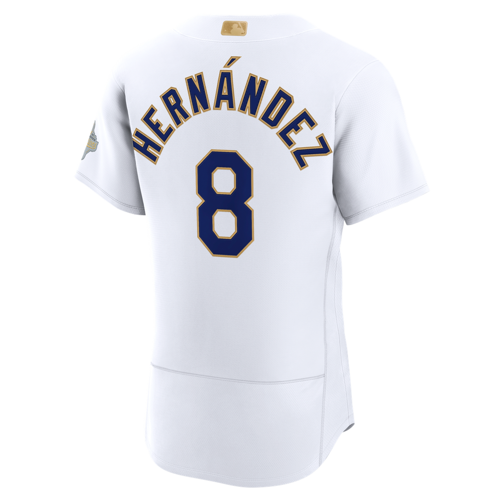 Los Angeles Dodgers Enrique Hernández 2026 Gold Collection Authentic Jersey - White