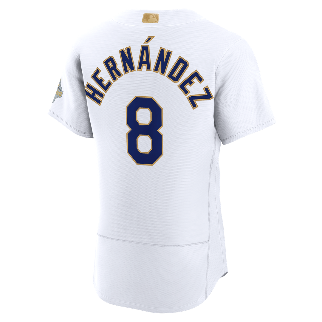 Los Angeles Dodgers Enrique Hernández 2026 Gold Collection Authentic Jersey - White