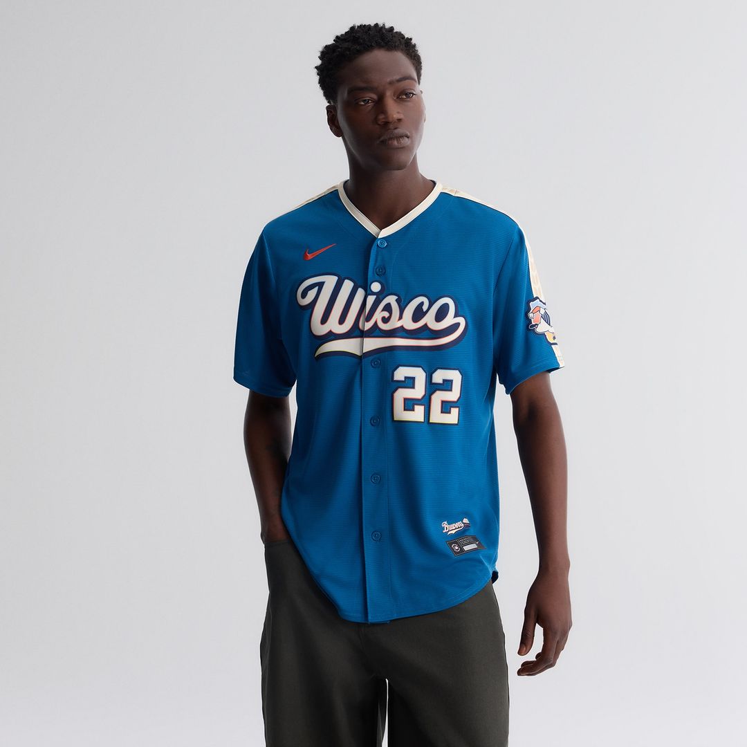 Milwaukee Brewers Christian Yelich 2026 City Connect Stadium Jersey - Mineral Blue