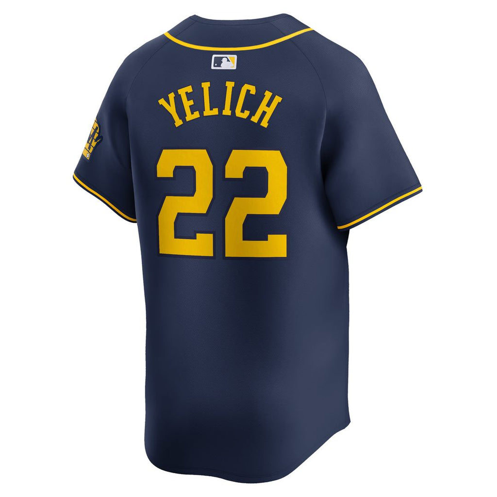Milwaukee Brewers Christian Yelich Alternate Limited Jersey - Navy