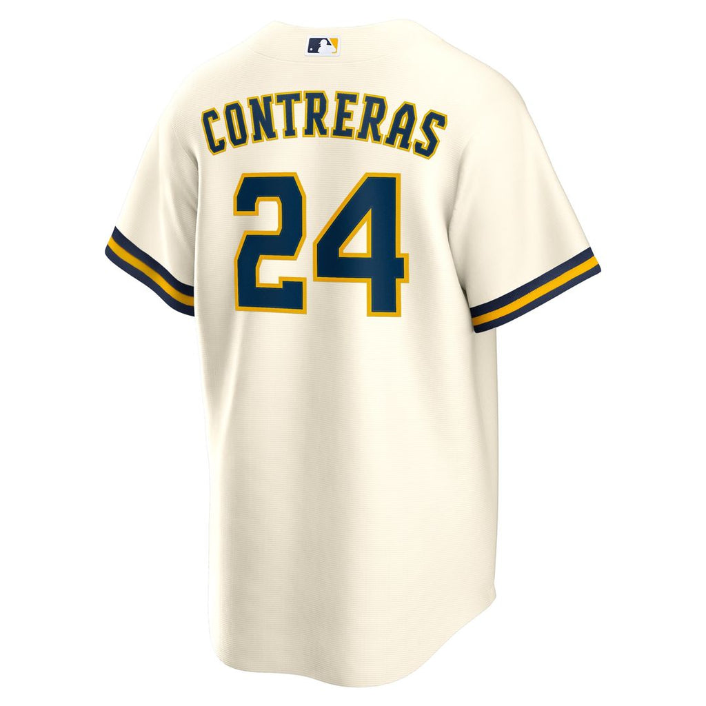 Milwaukee Brewers William Contreras Home Replica Jersey - Cream