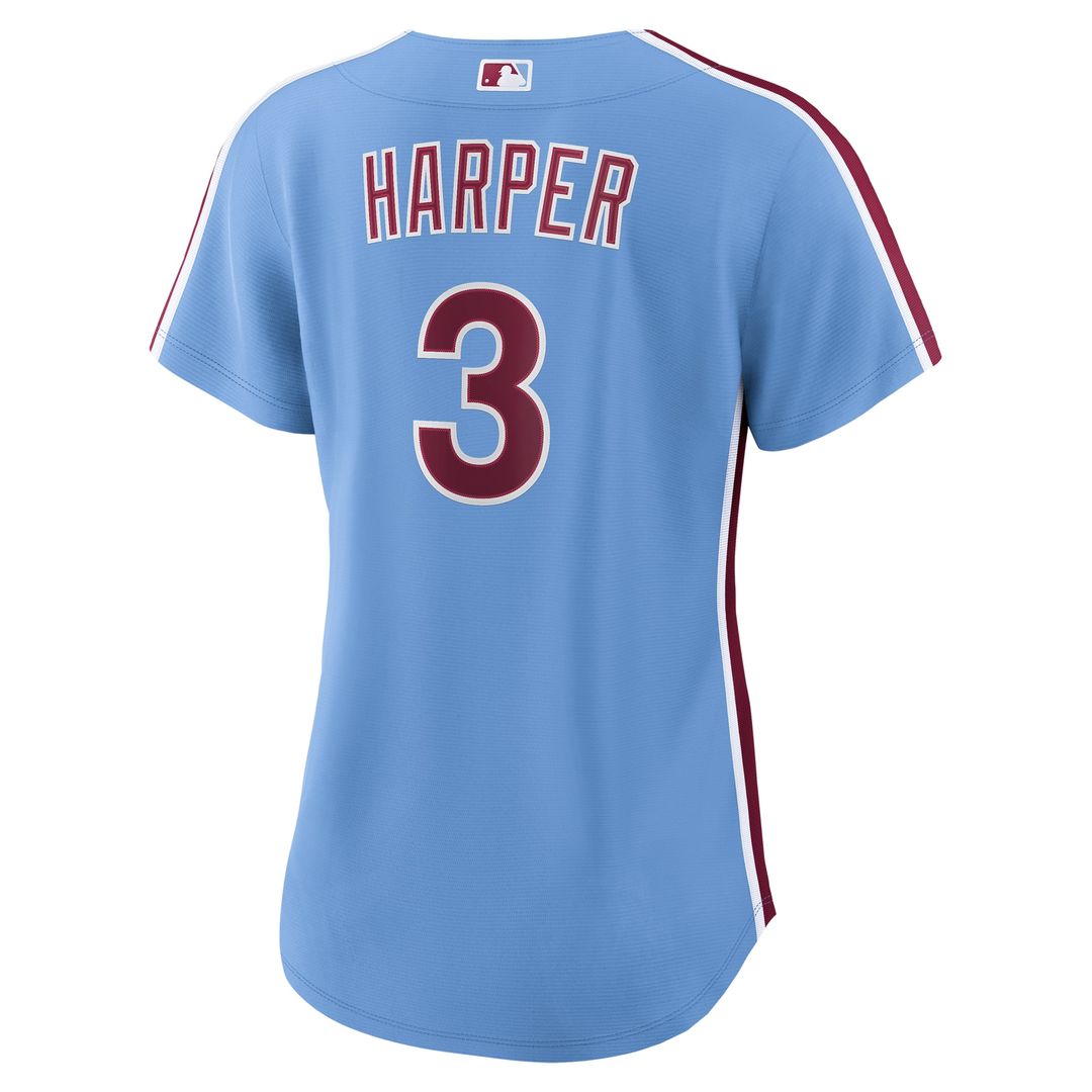 Philadelphia Phillies Bryce Harper Women's Alternate Replica Jersey - Light Blue