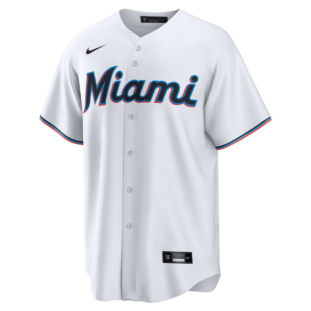 Miami Marlins Liam Hicks Home Replica Jersey - White