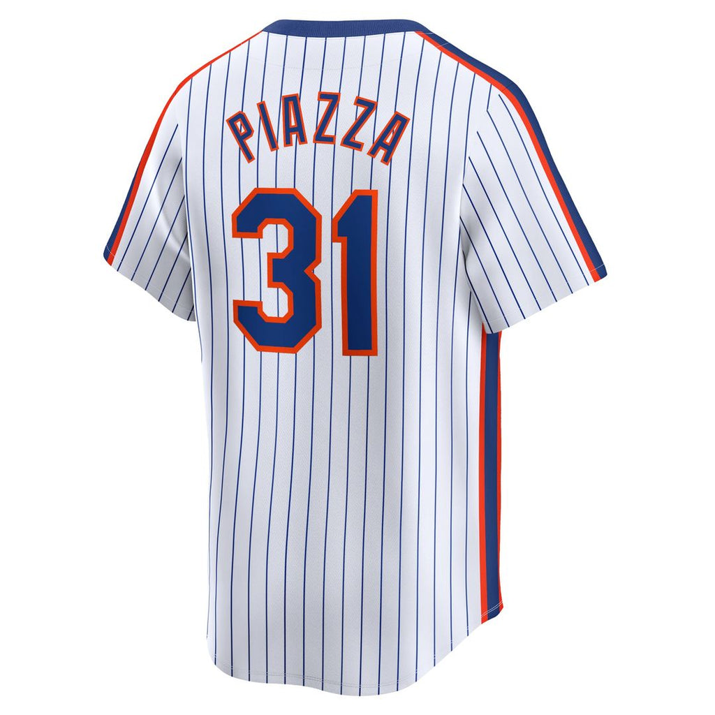New York Mets Mike Piazza Throwback Cooperstown Limited Jersey - White