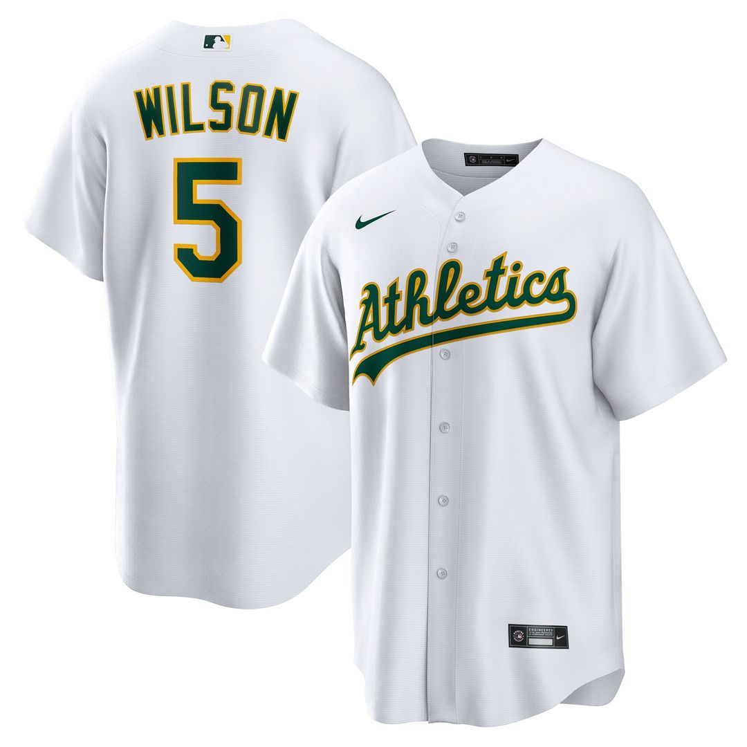 Athletics Jacob Wilson Home Replica Jersey - White