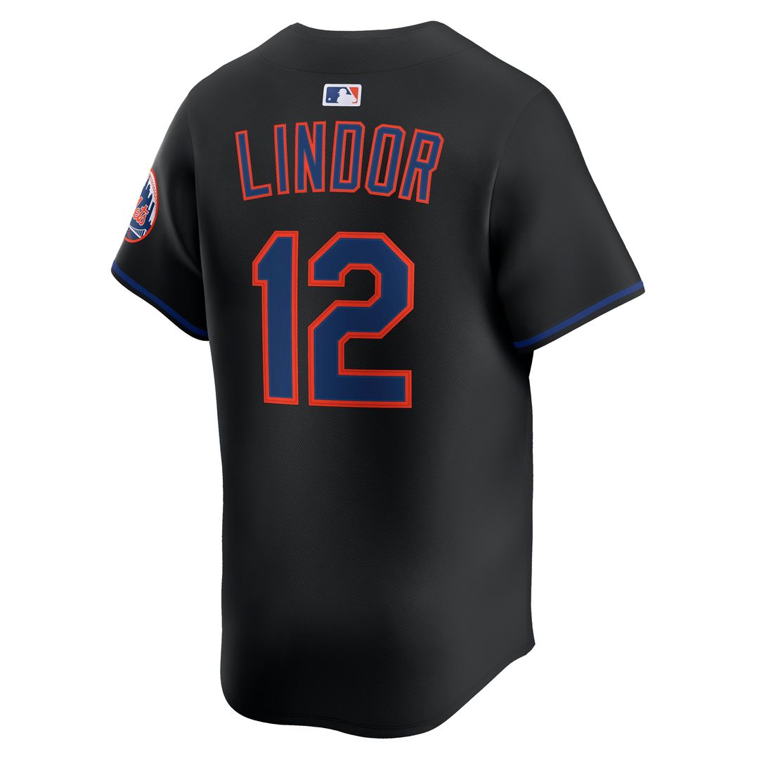 New York Mets Francisco Lindor Alternate Limited Jersey - Black