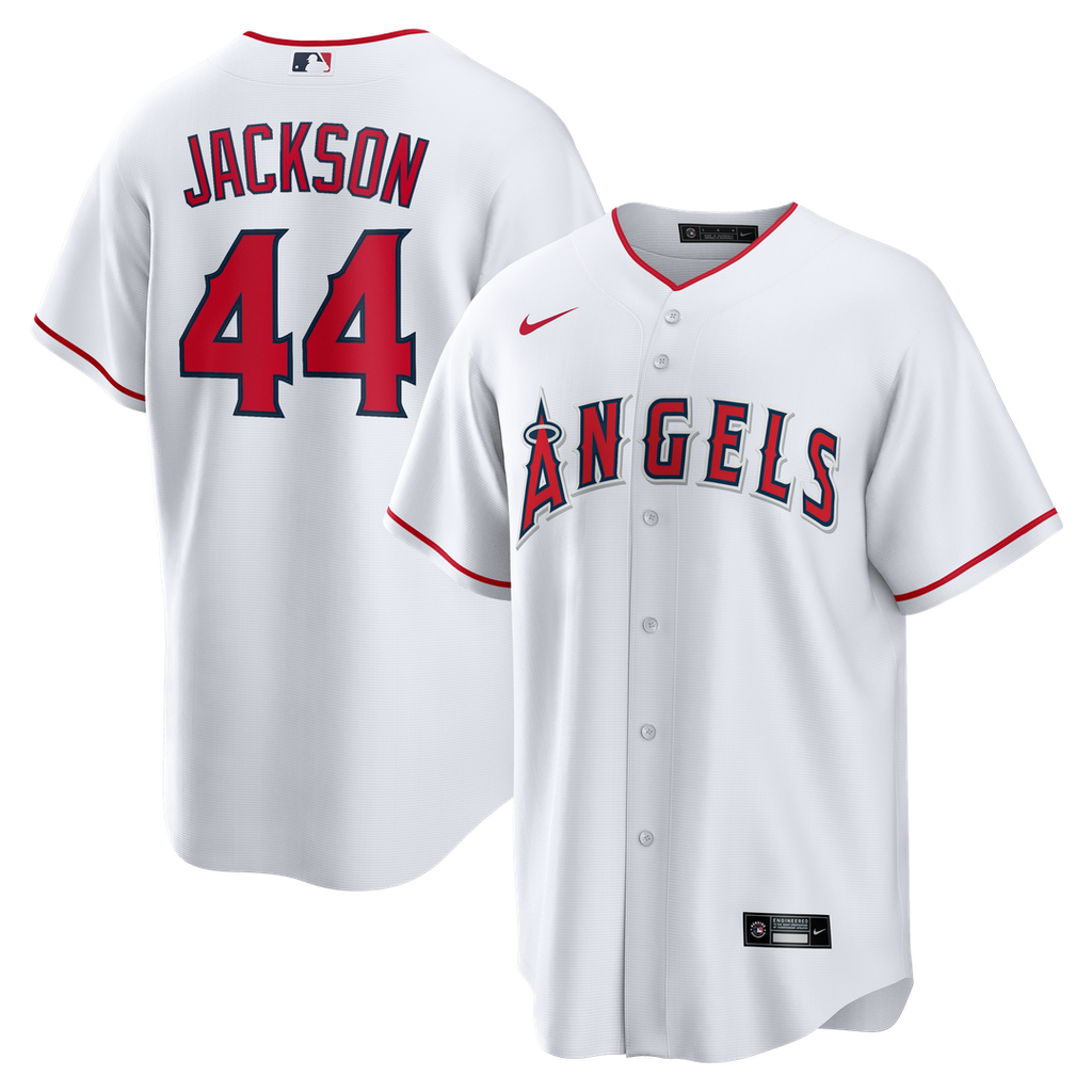 Los Angeles Angels Reggie Jackson Home Retired Replica Jersey - White