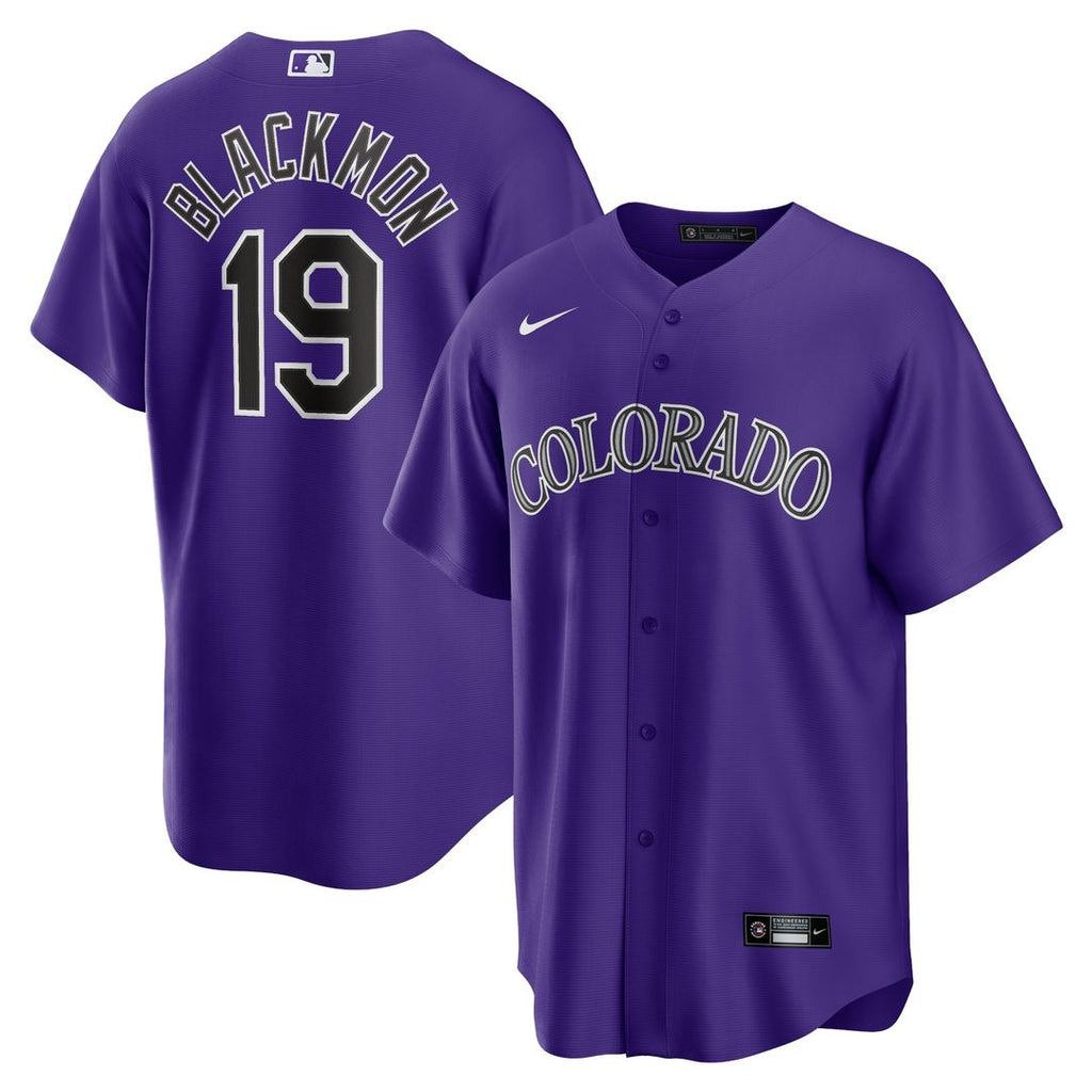Colorado Rockies Charlie Blackmon Alternate Replica Player Name Jersey - Purple