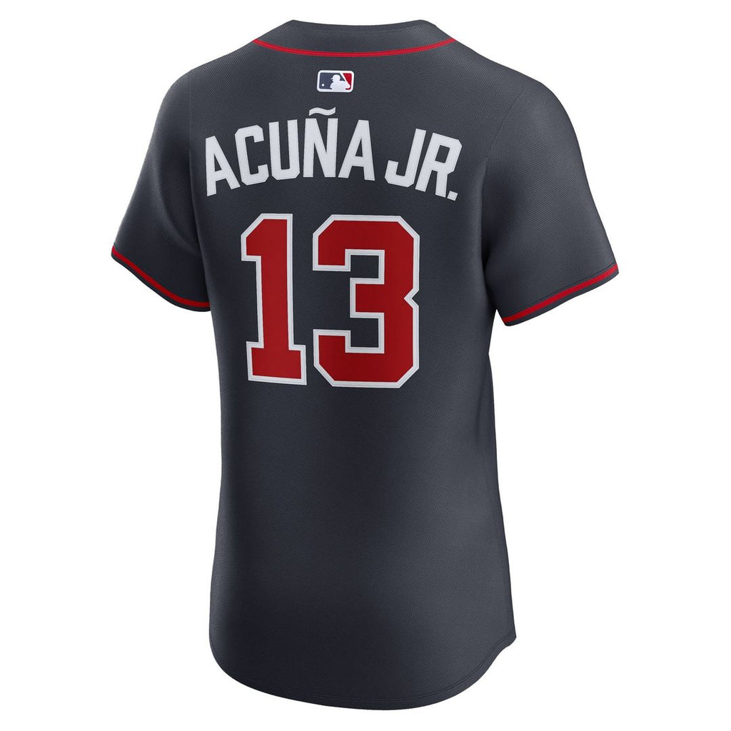 Atlanta Braves Ronald Acuña Jr. Alternate Elite Jersey - Navy