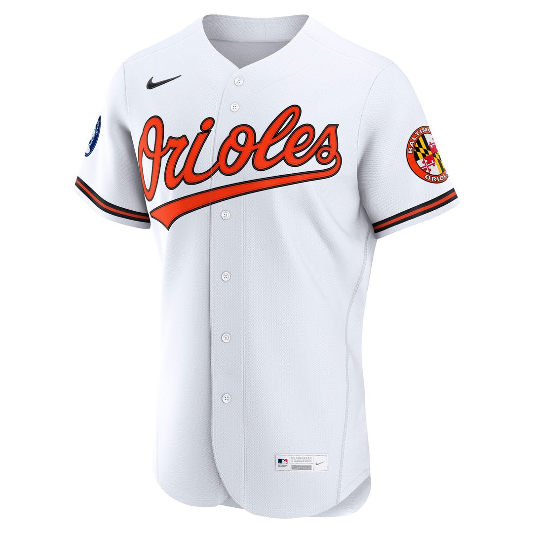 Baltimore Orioles Home Sponsor Patch Authentic Jersey - White