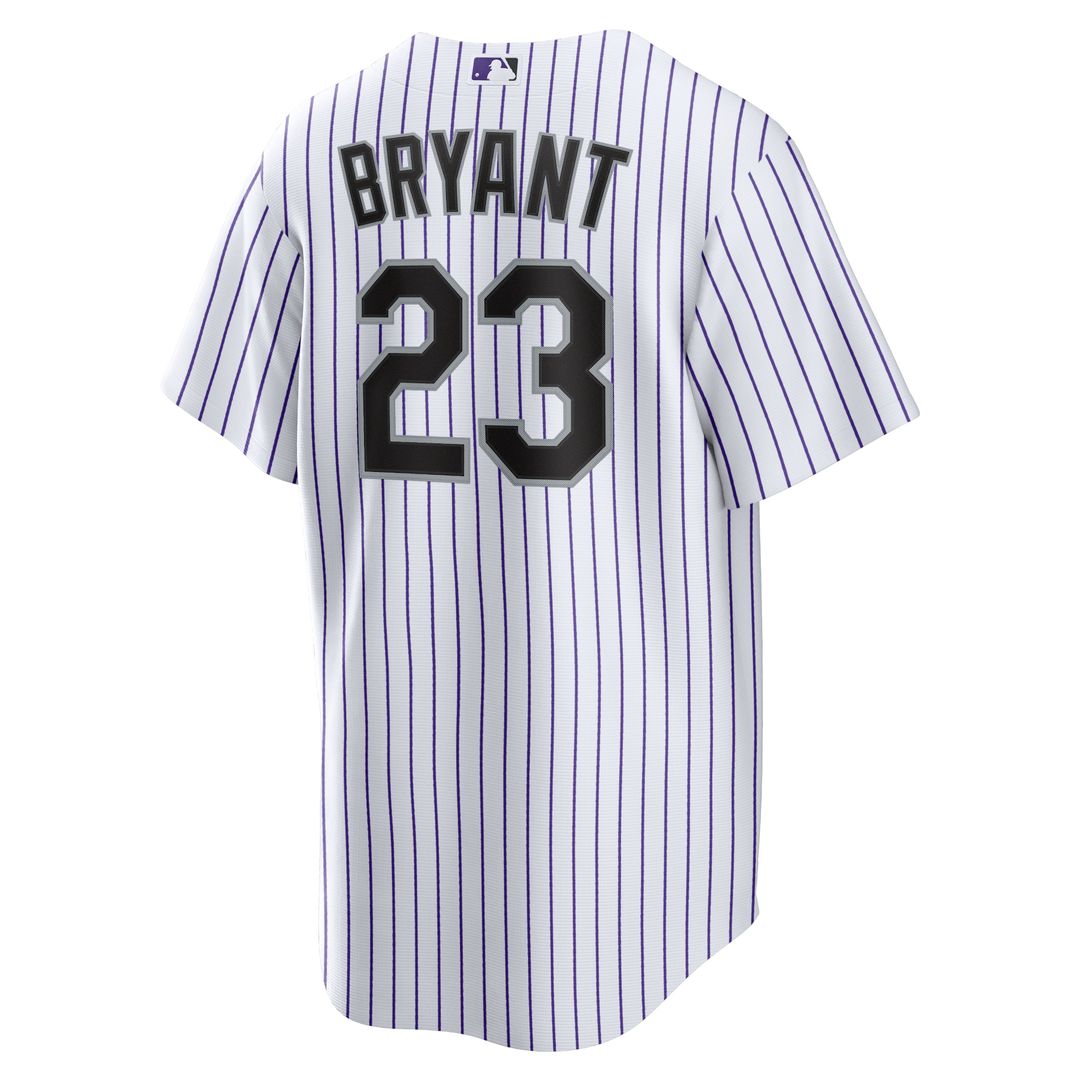 Colorado Rockies Kris Bryant Replica Jersey - White/Purple