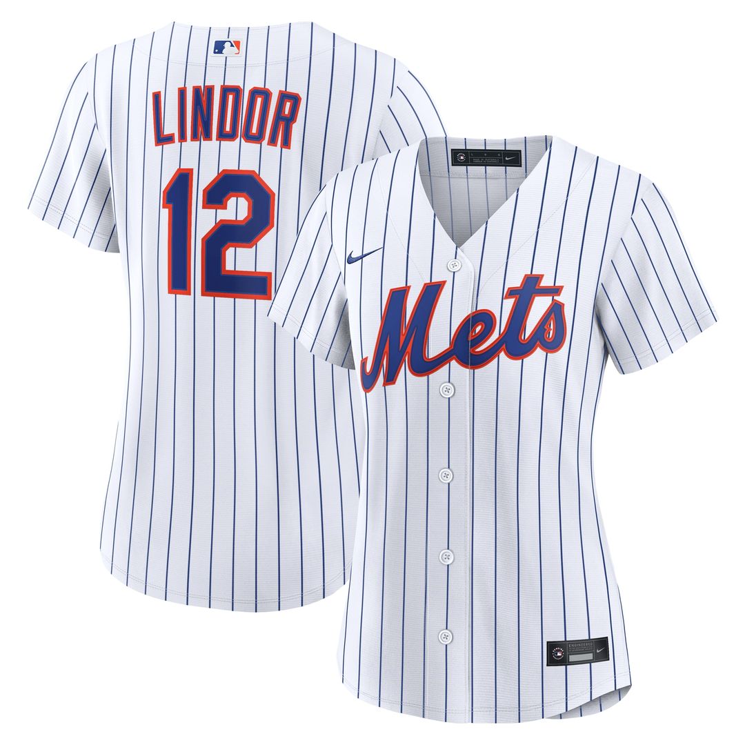 New York Mets Francisco Lindor Women's Home Replica Jersey - White