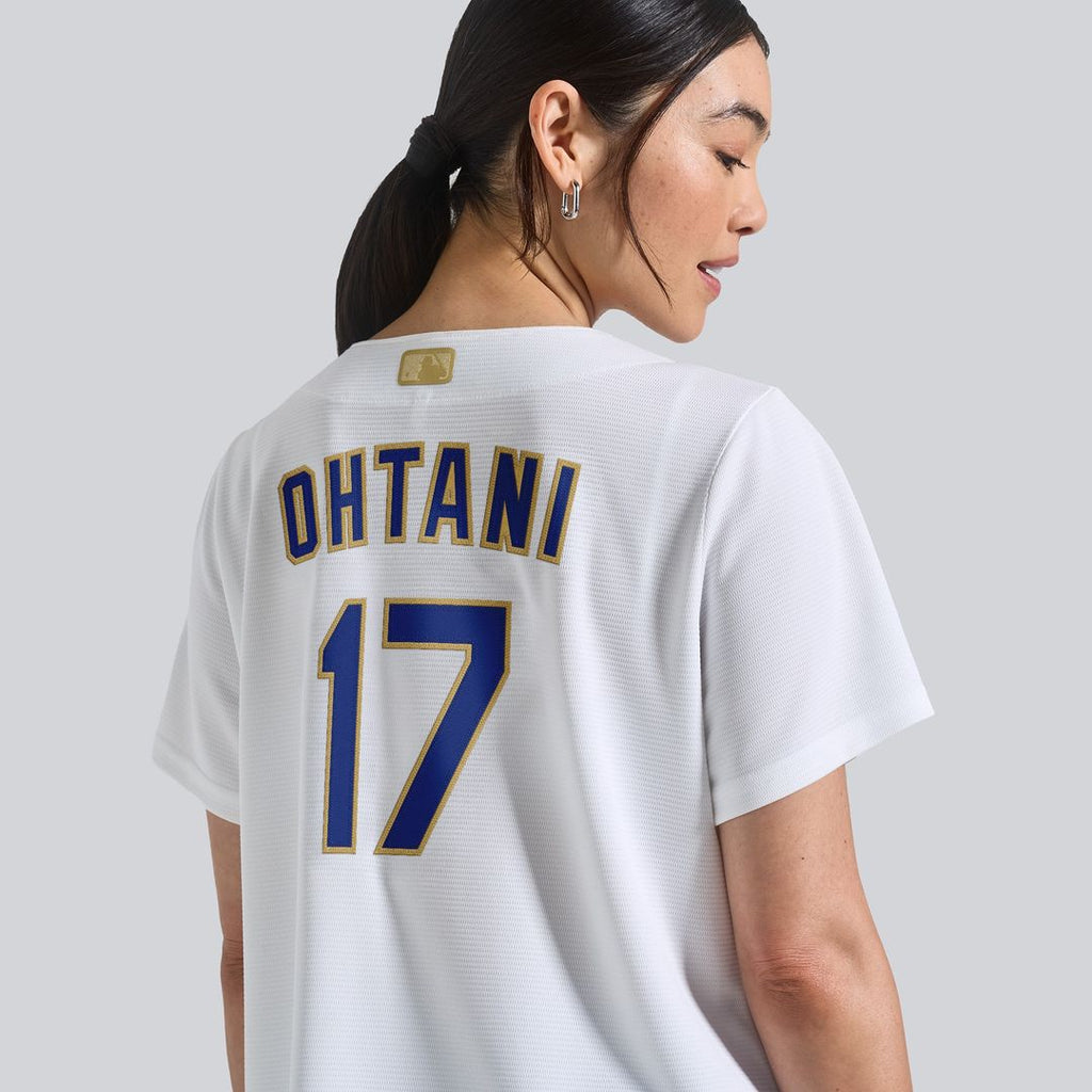 Los Angeles Dodgers Shohei Ohtani Women's 2026 Gold Collection Stadium Jersey - White