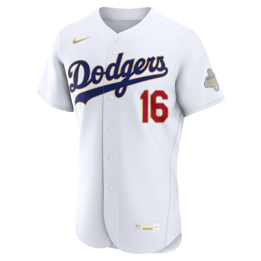 Los Angeles Dodgers Will Smith 2026 Gold Collection Authentic Jersey - White