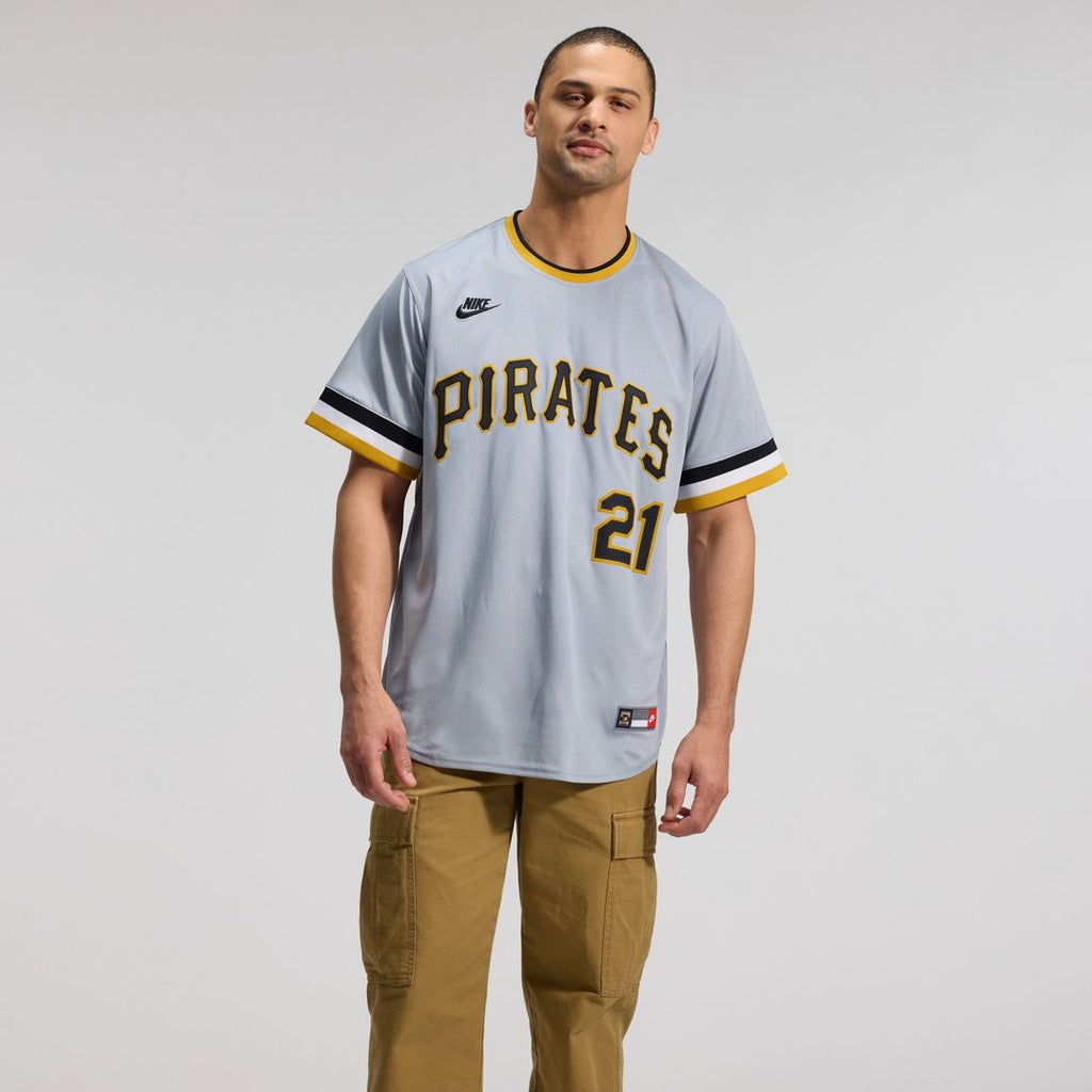 Pittsburgh Pirates Roberto Clemente Throwback Cooperstown Limited Jersey - Gray