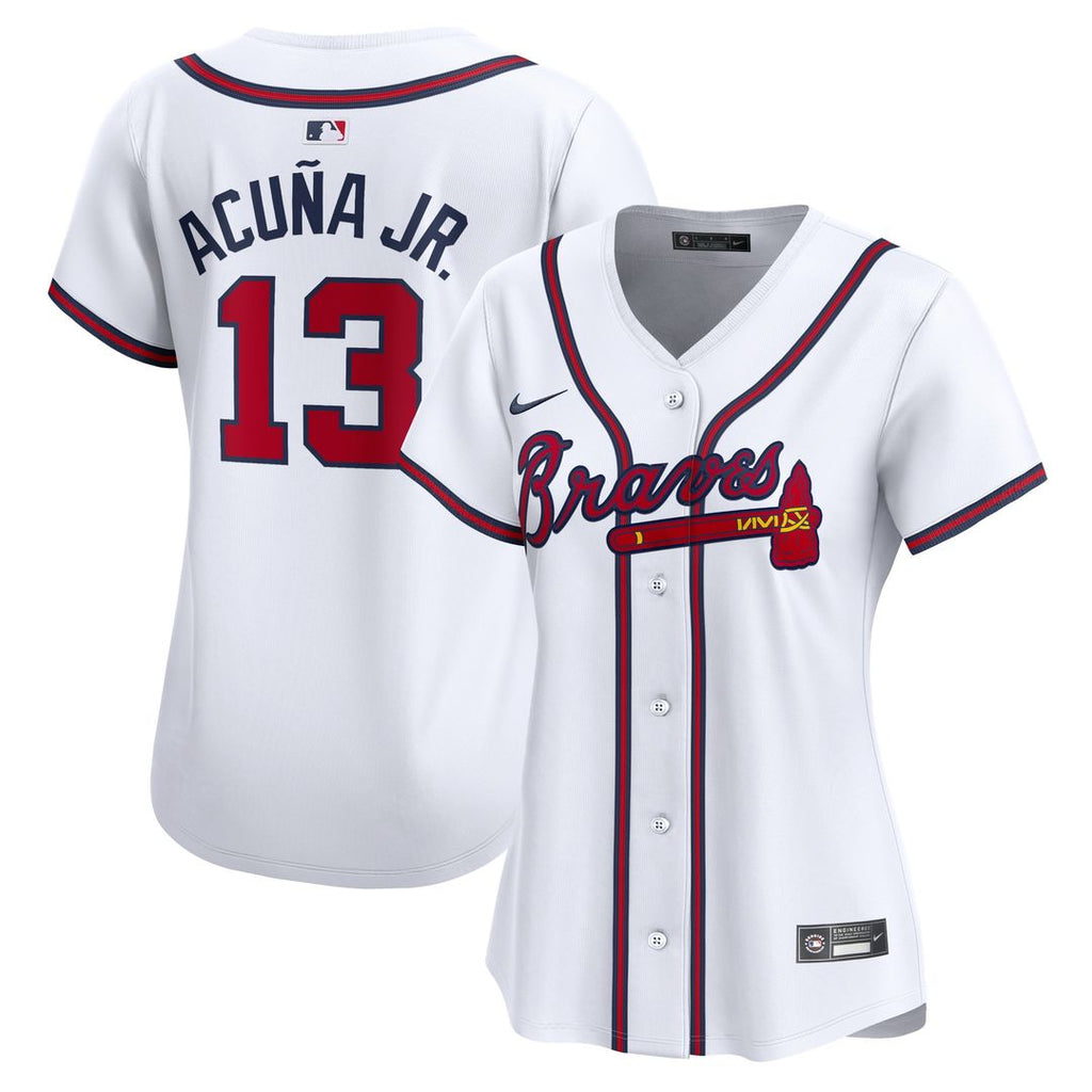 Atlanta Braves Ronald Acuna Women's Home Limited Jersey - White