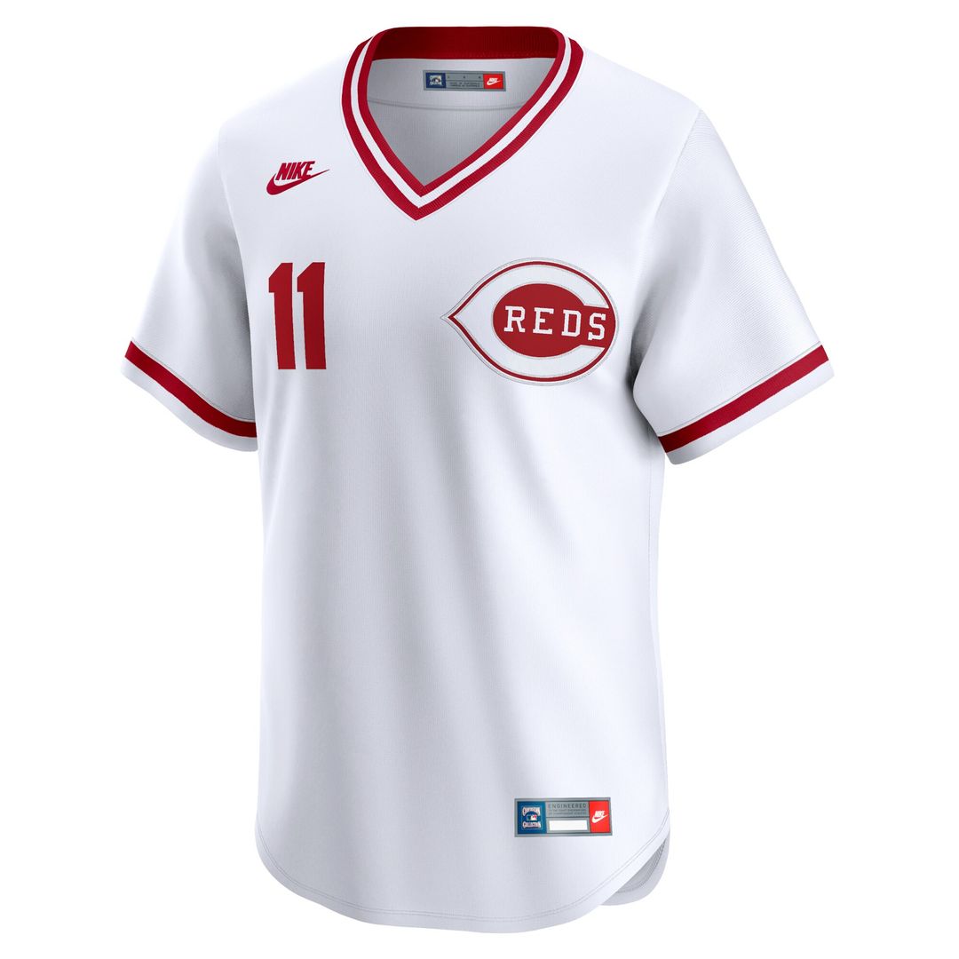 Cincinnati Reds Barry Larkin Throwback Cooperstown Limited Jersey - White