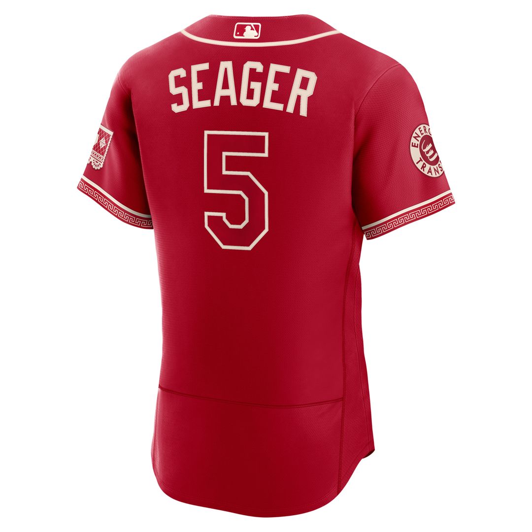 Texas Rangers Corey Seager 2026 City Connect Authentic Sponsor Patch Jersey - Red