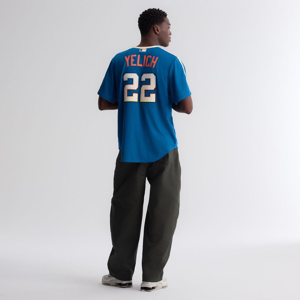 Milwaukee Brewers Christian Yelich 2026 City Connect Stadium Jersey - Mineral Blue
