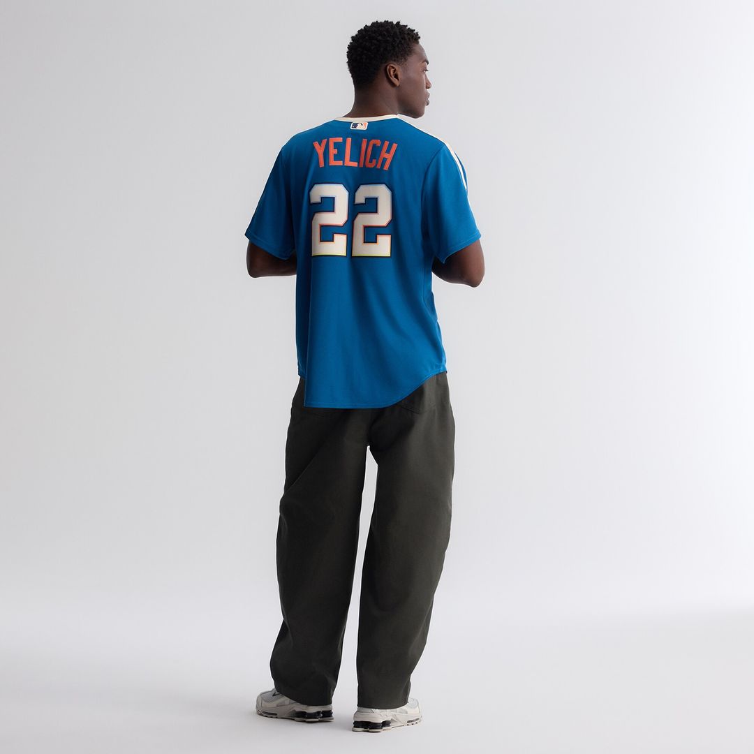 Milwaukee Brewers Christian Yelich 2026 City Connect Stadium Jersey - Mineral Blue