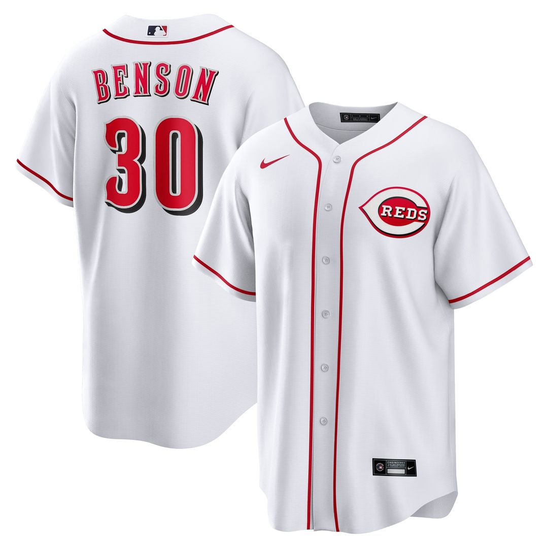 Cincinnati Reds Will Benson Home Replica Jersey - White