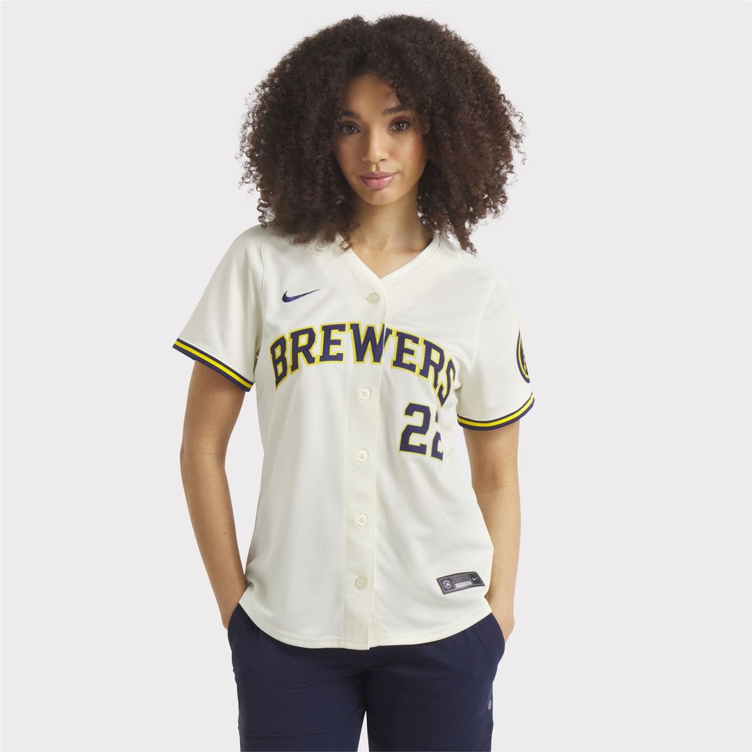 Milwaukee Brewers Christian Yelich Women's Home Limited Jersey - Cream