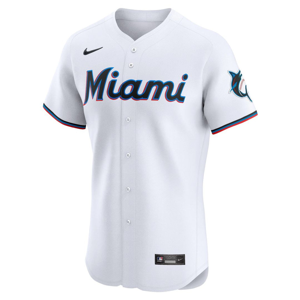 Miami Marlins Eury Perez Home Elite Jersey - White