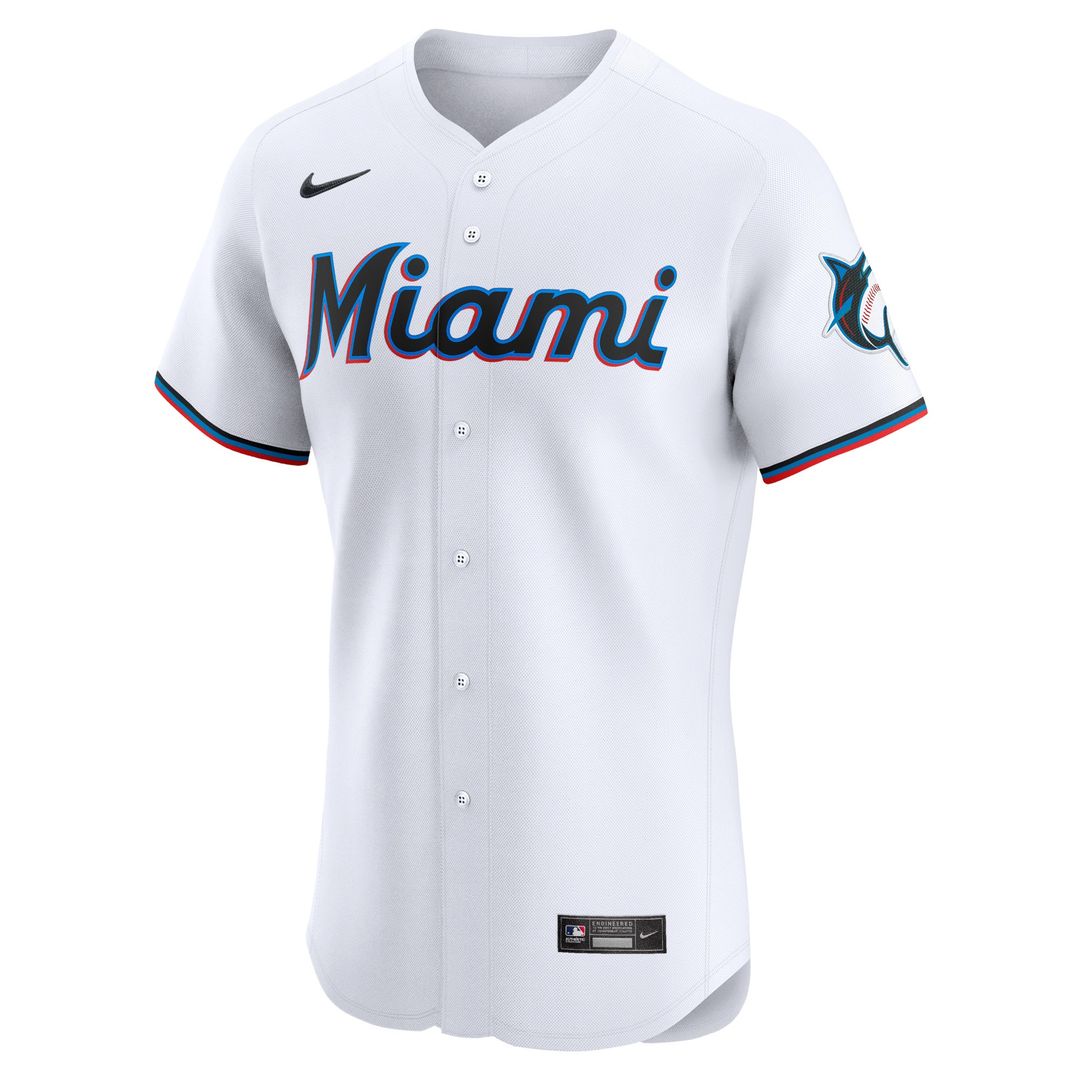 Miami Marlins Eury Perez Home Elite Jersey - White