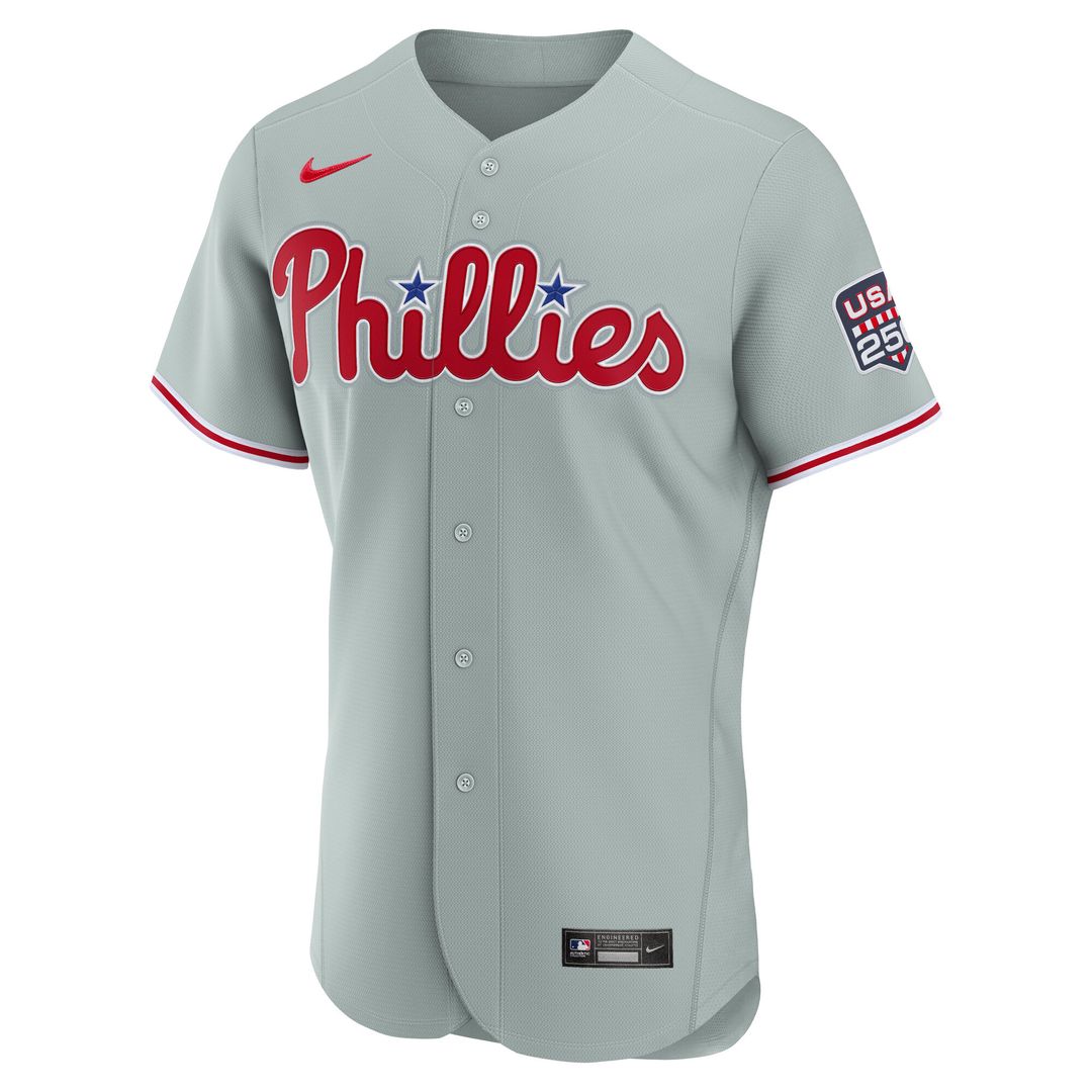Philadelphia Phillies Bryce Harper USA 250 Fourth of July Road Authentic Jersey - Gray