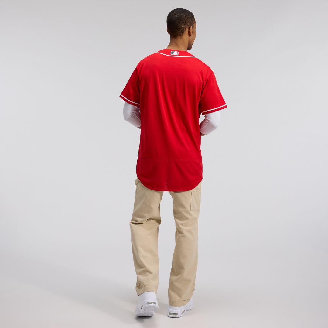 Cincinnati Reds Alternate Authentic Team Logo Jersey - Scarlet