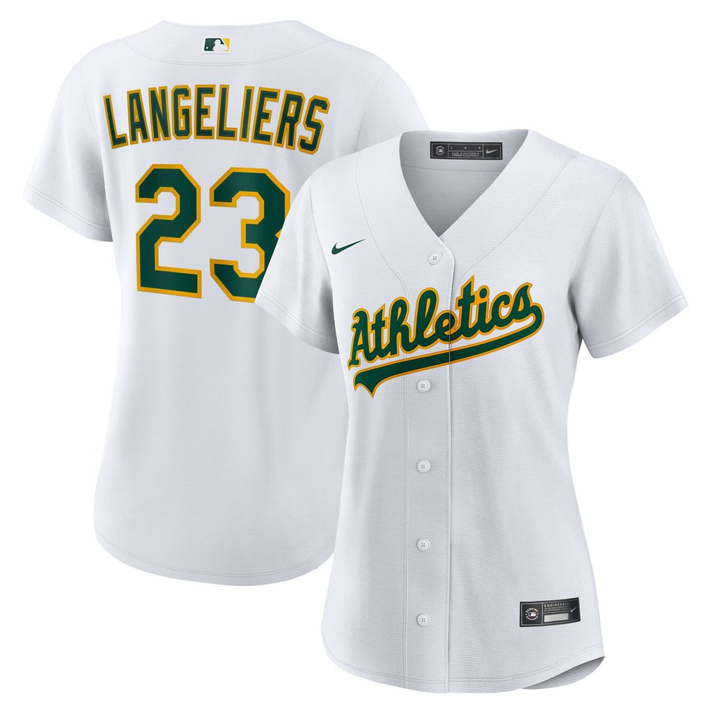 Athletics Shea Langeliers Women's Home Replica Jersey - White