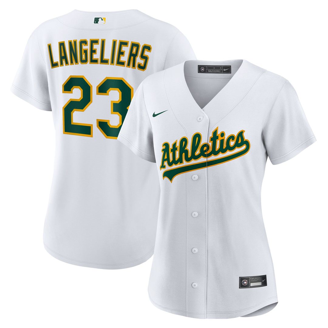Athletics Shea Langeliers Women's Home Replica Jersey - White
