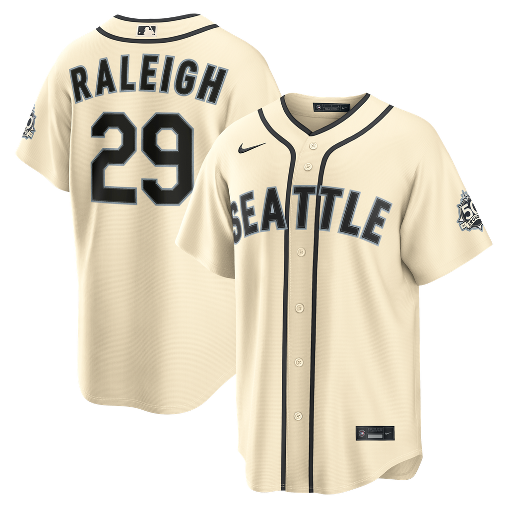 Seattle Mariners Cal Raleigh Alternate Stadium Jersey - Cream