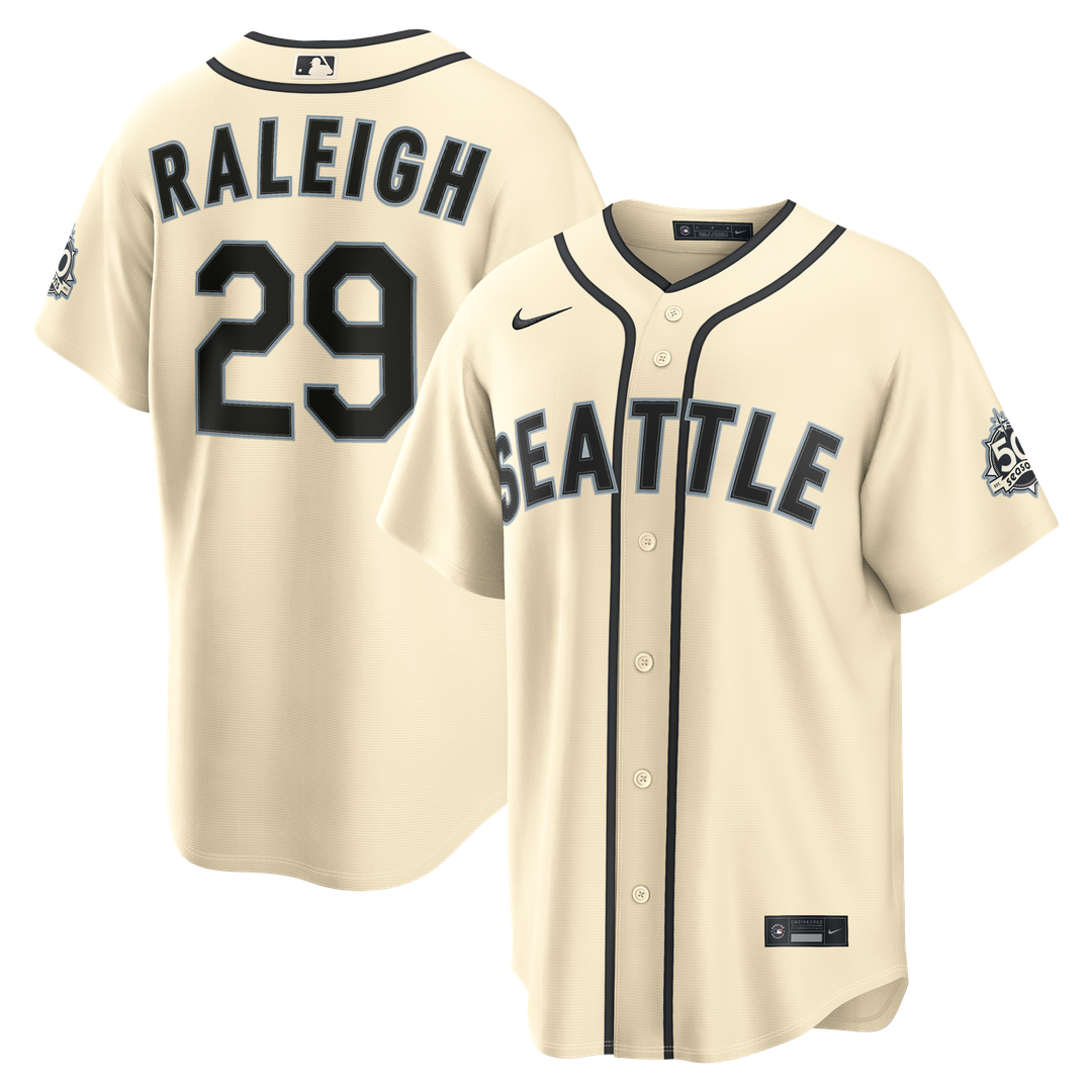 Seattle Mariners Cal Raleigh Alternate Stadium Jersey - Cream