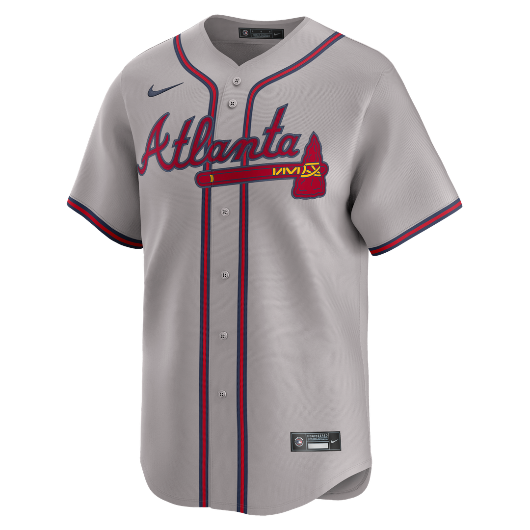 Atlanta Braves Ozzie Albies Road Limited Jersey - Gray