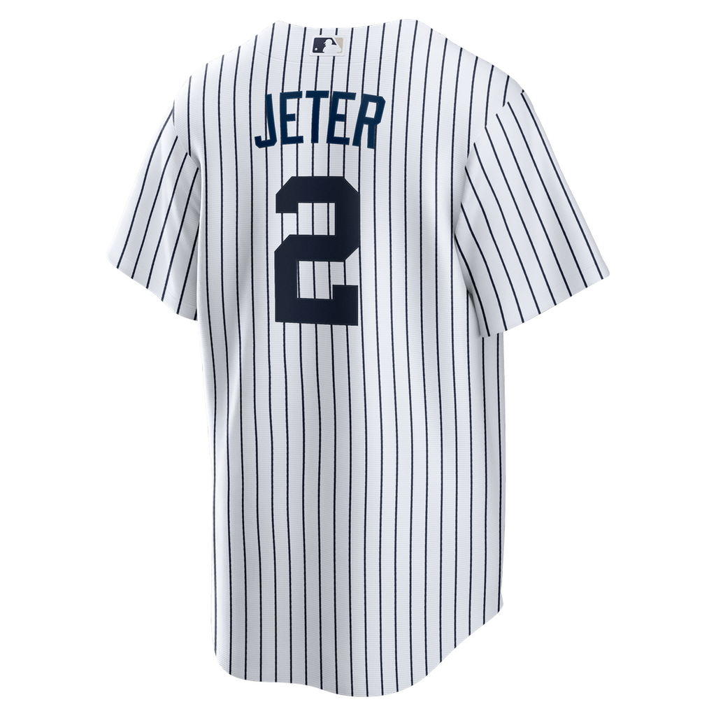 New York Yankees Derek Jeter Home Retired Replica Jersey - White