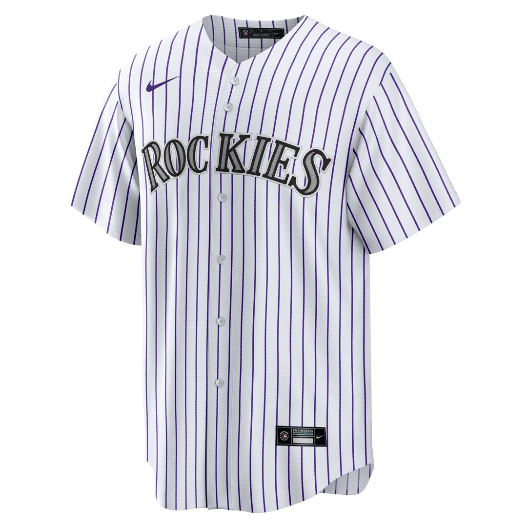 Colorado Rockies Tyler Freeman Home Replica Jersey - White