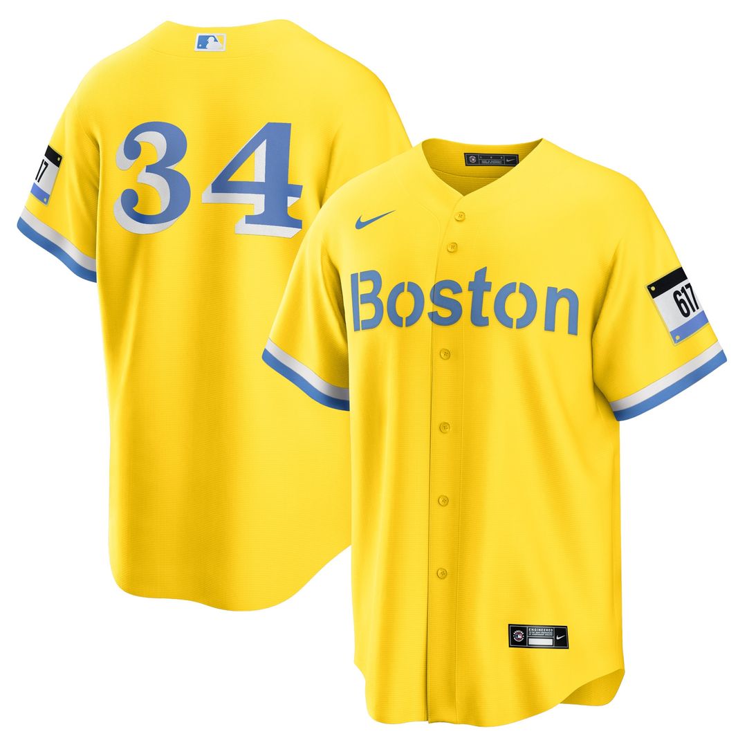 Boston Red Sox David Ortiz Retired Player City Connect Replica Jersey - Gold