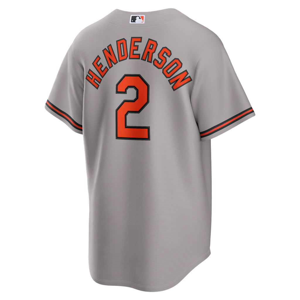 Baltimore Orioles Gunnar Henderson Road Replica Jersey - Gray