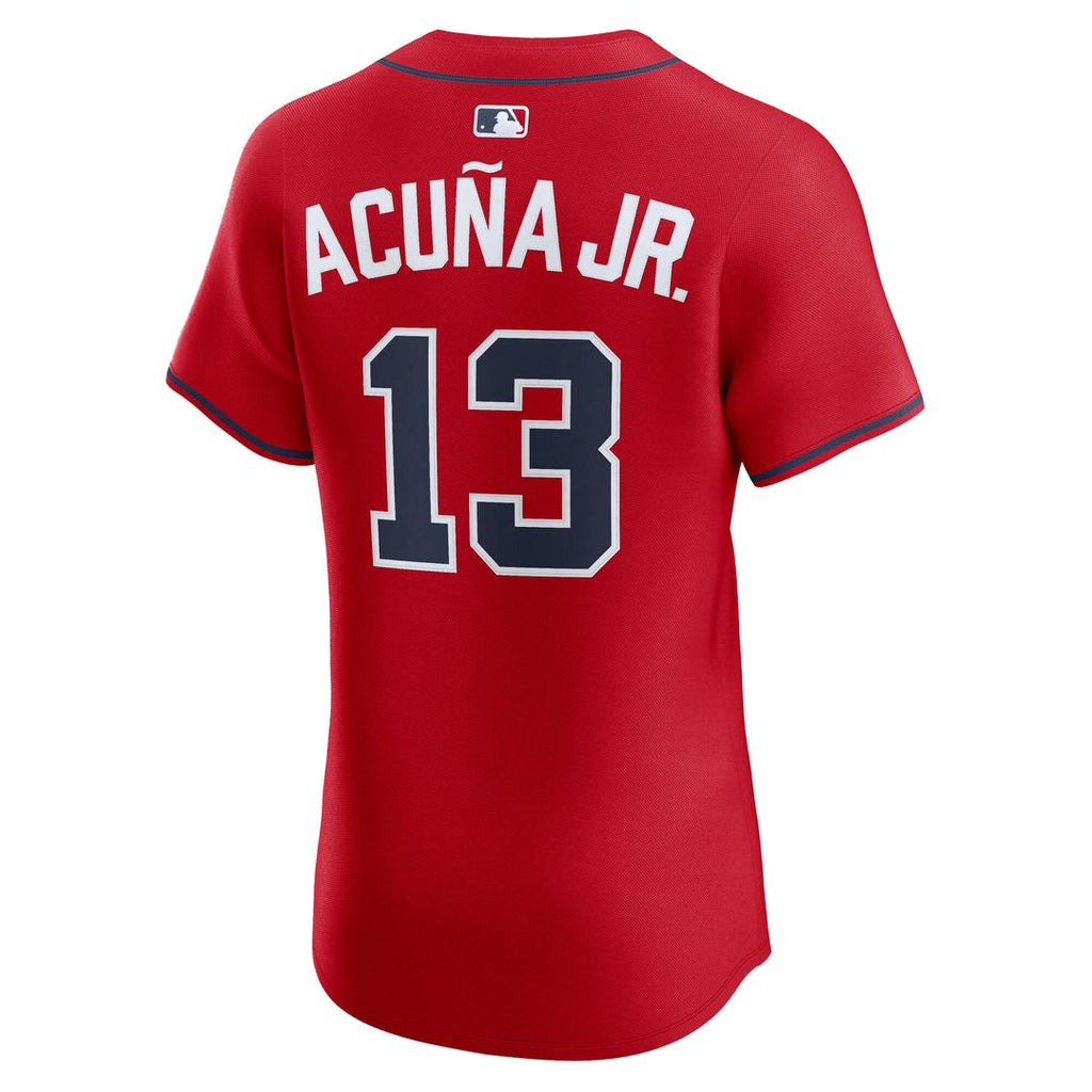 Atlanta Braves Ronald Acuña Jr. Alternate 2 Elite Jersey - Red