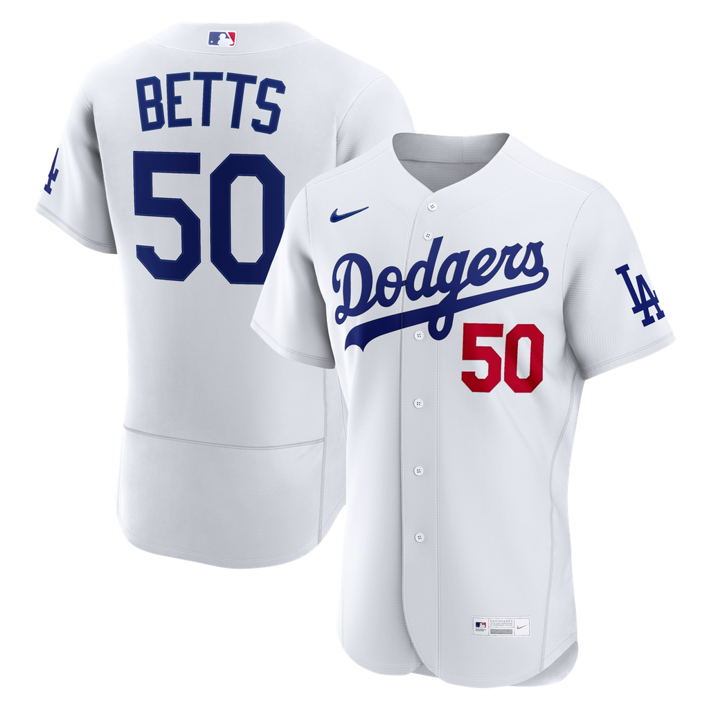 Los Angeles Dodgers Mookie Betts Home Authentic Jersey - White