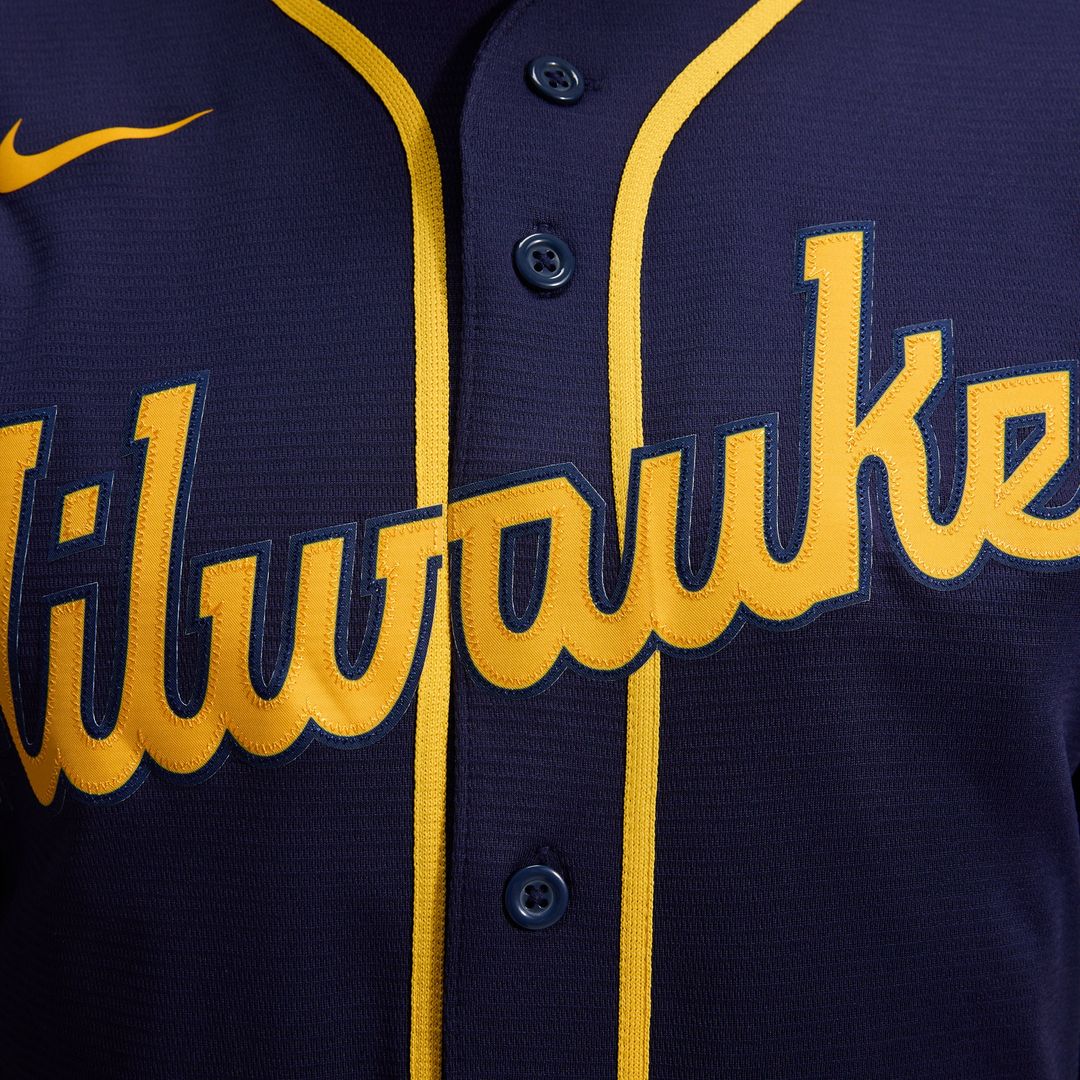 Milwaukee Brewers Alternate Replica Team Jersey - Navy