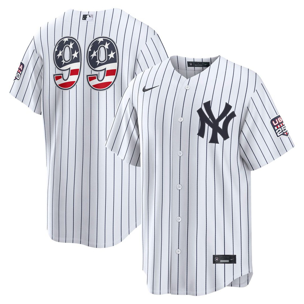 New York Yankees Aaron Judge USA 250 Fourth of July Home Stadium Jersey - White