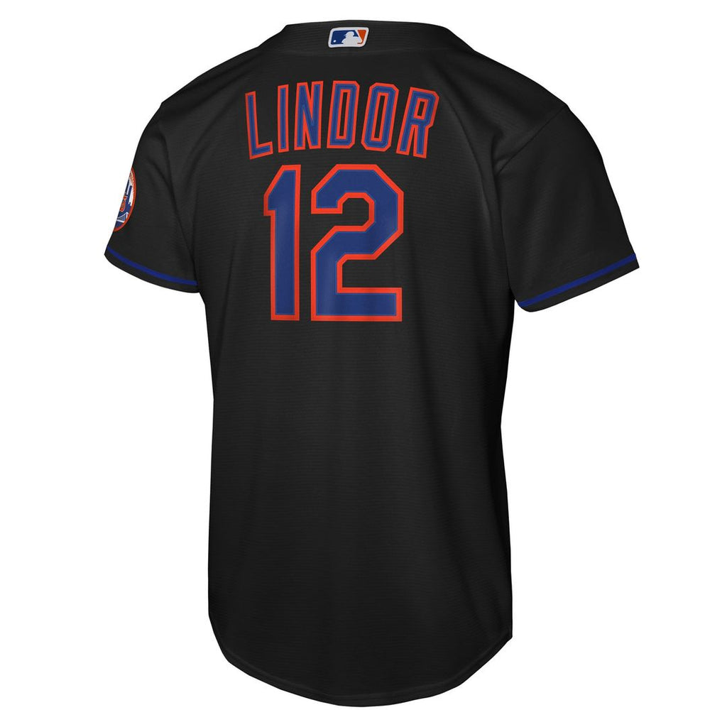 New York Mets Francisco Lindor Youth Road Stadium Jersey - Gray