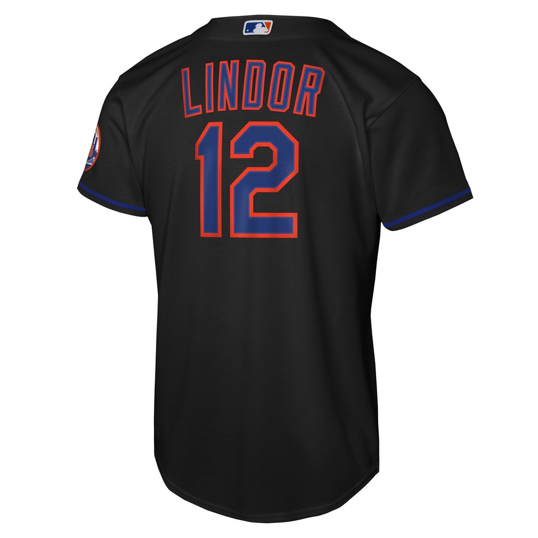 New York Mets Francisco Lindor Youth Road Stadium Jersey - Gray