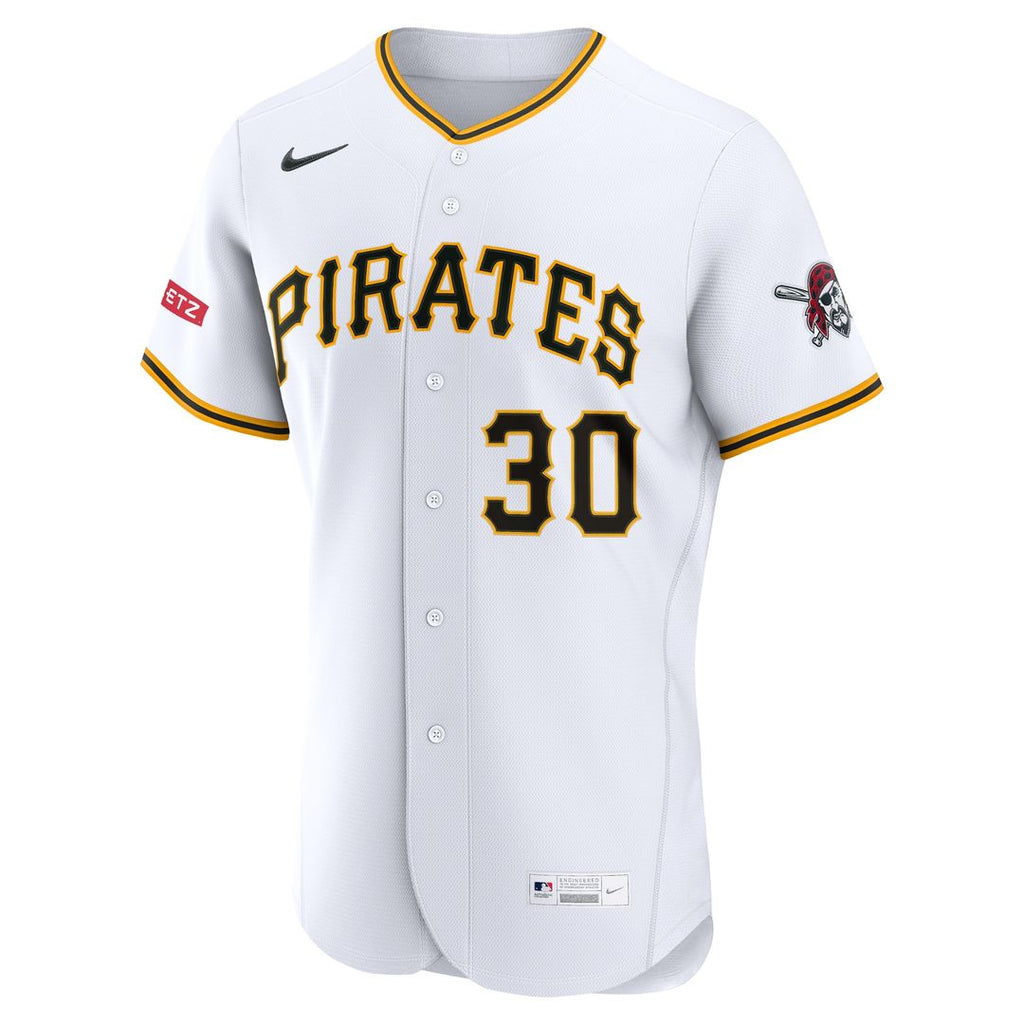 Pittsburgh Pirates Paul Skenes Home Authentic Sponsor Patch Jersey - White