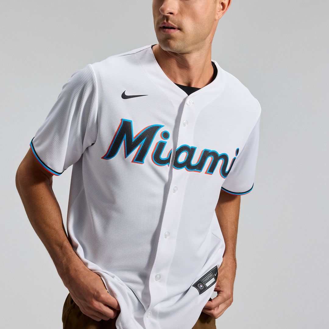 Miami Marlins Home Replica Team Jersey - White