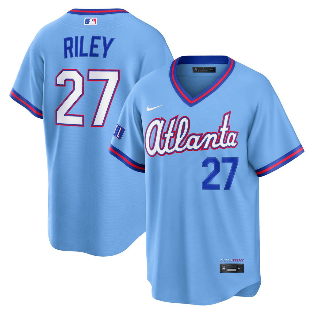 Atlanta Braves Austin Riley 2026 City Connect Stadium Jersey - Powder Blue