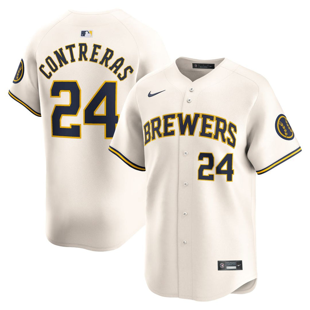 Milwaukee Brewers William Contreras Home Limited Jersey - Cream